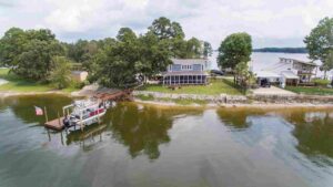 House overlooking waterfront Lake Murray SC with Dock