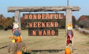 wonderful weekend in ward road side sign photograph