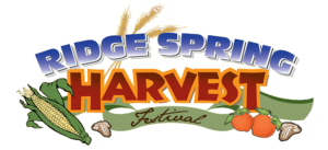 ridge spring harvest festival logo with illustrations of corn, pecans peaches and grain