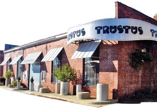 photograph of the exterior of the trustus theatre building