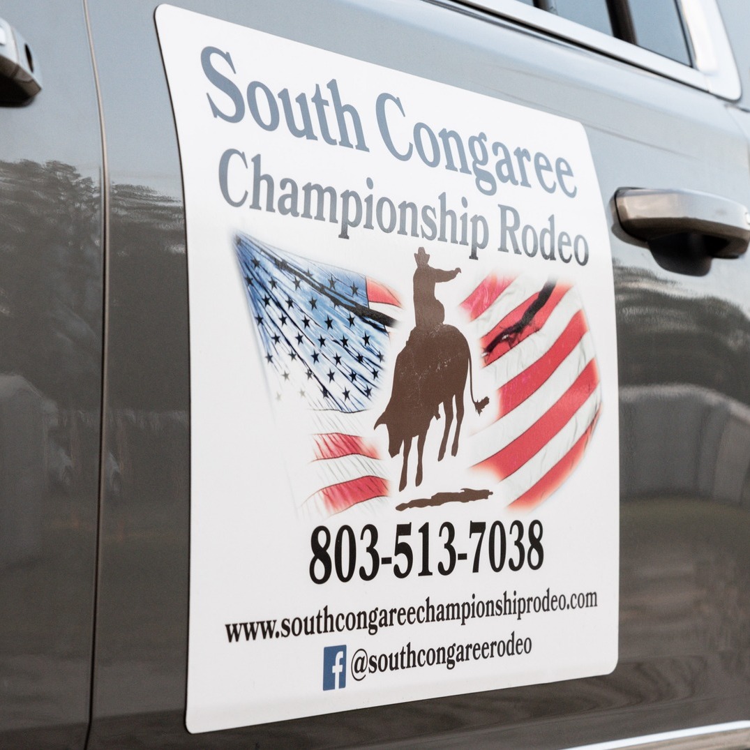 photo of an event magnet on the side of truck