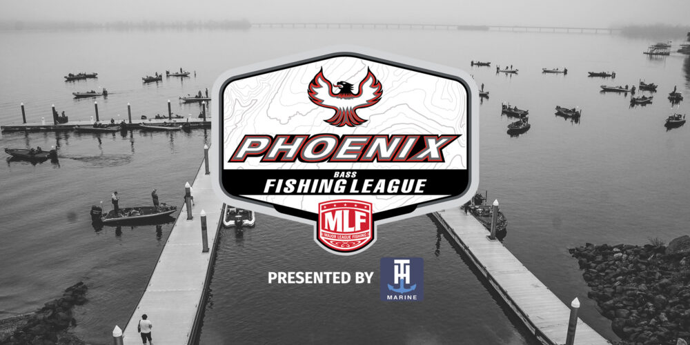 phoenix bass fishing league mlf major league fishing presented by TH Marine a boat landing with docks and floating bass boats in the background