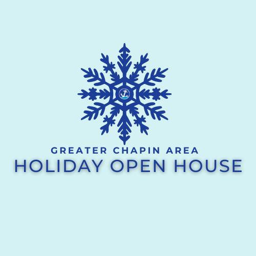 blue snowflake greater chapin area holiday open house