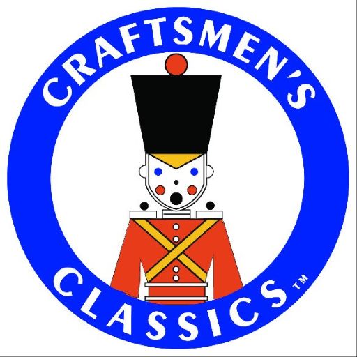 craftsmens classics logo illustrated drummer boy in the center of a blue circle