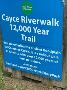 Cayce river walk trail at 12000 year history park