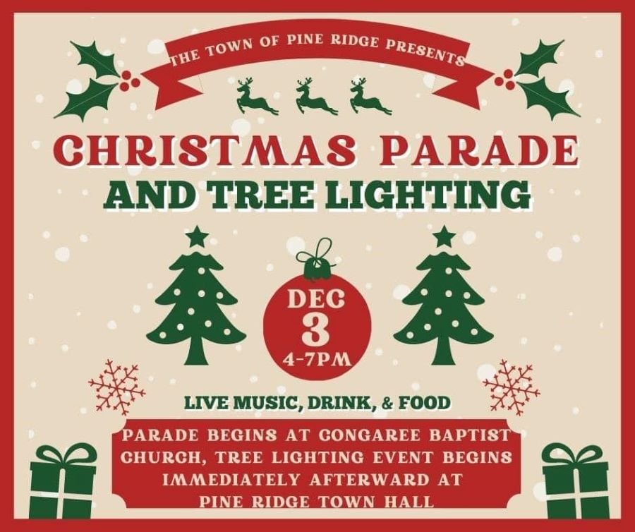 the town of pine ridge presents christmas parade and tree lighting