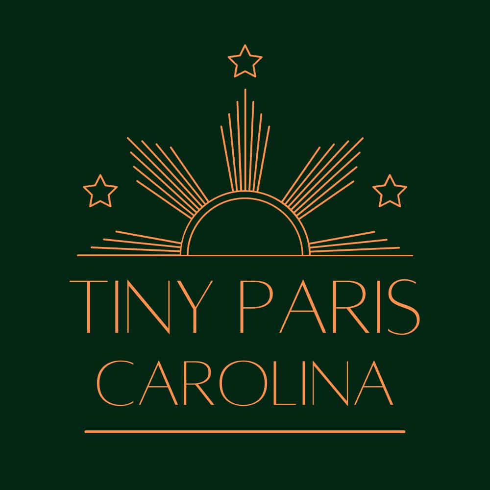 Tiny Paris Carolina green and gold logo.