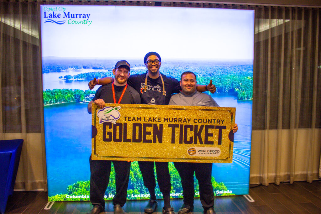Team Lake Murray Country is ready to represent the Palmetto State at the World Food Championships, November 8-12, 2024 in Indianapolis, IL. (From left to right) Chef Wade Penland, Chef Chris Williams, and Chef Michael Ellis.